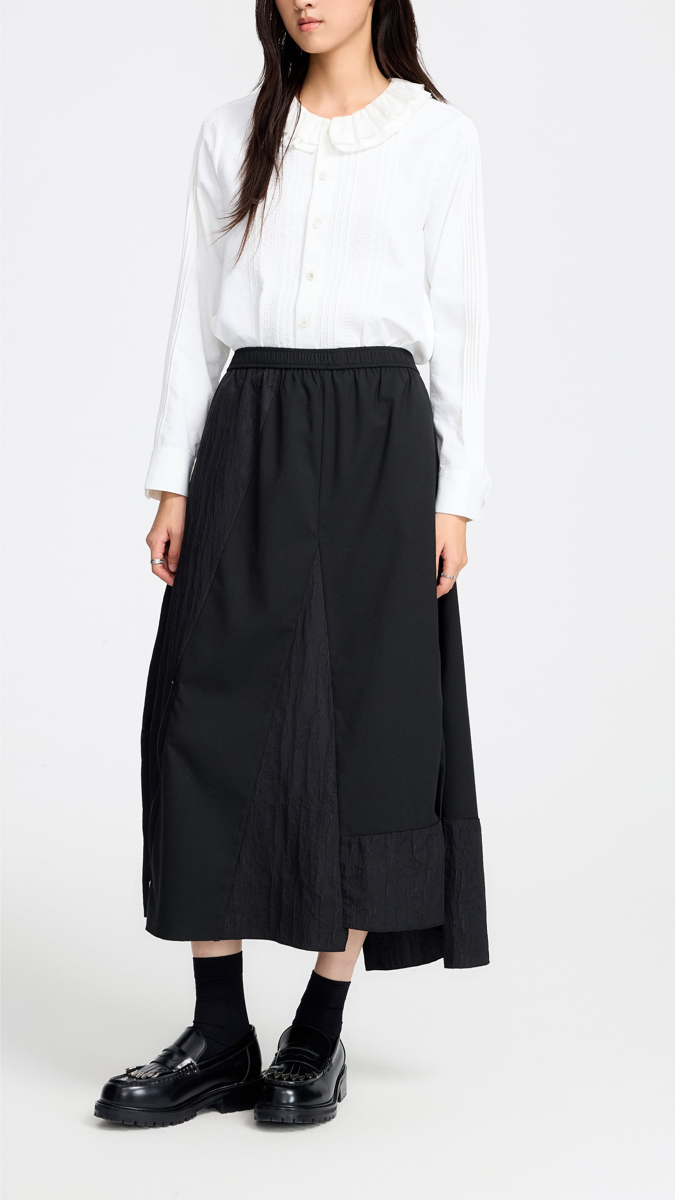 Irregular Patched Skirt